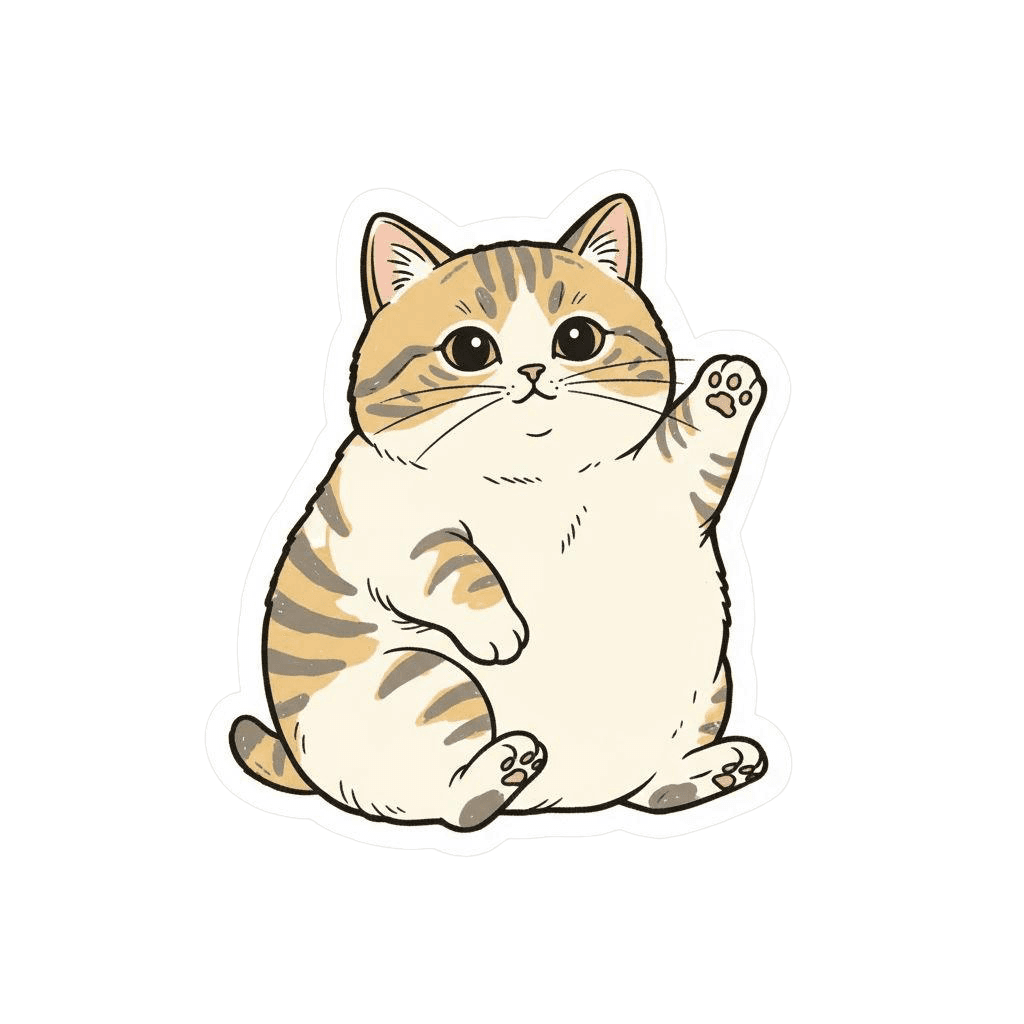 Free Aegean drawing Flat Vector Cat Clipart Template to Edit Online