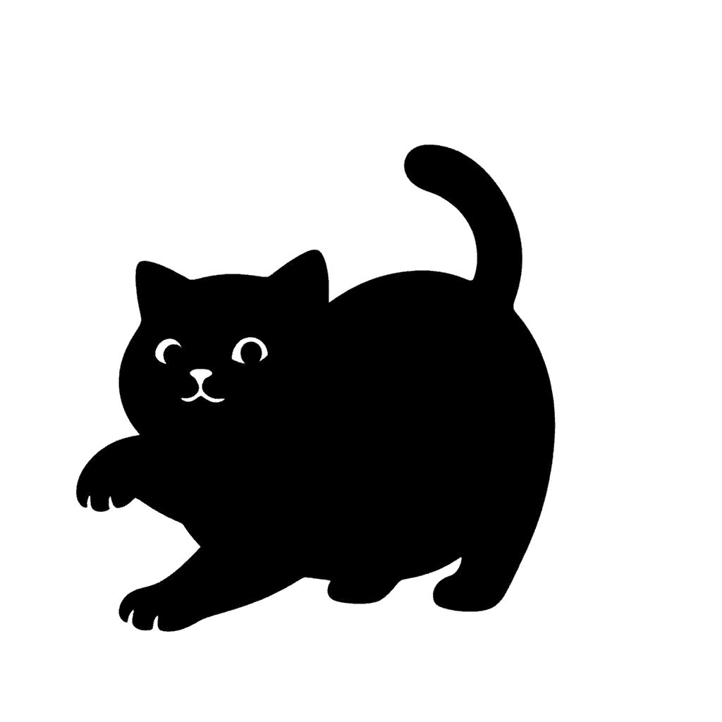Free Aegean silhouette Digital Vector Cat Clipart Template to Edit Online