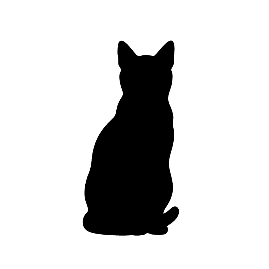 Free Aegean silhouette Watercolor Cat Clipart Template to Edit Online