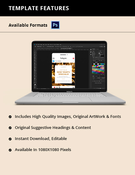 Free New Years Specials Instagram Post Template to Edit Online