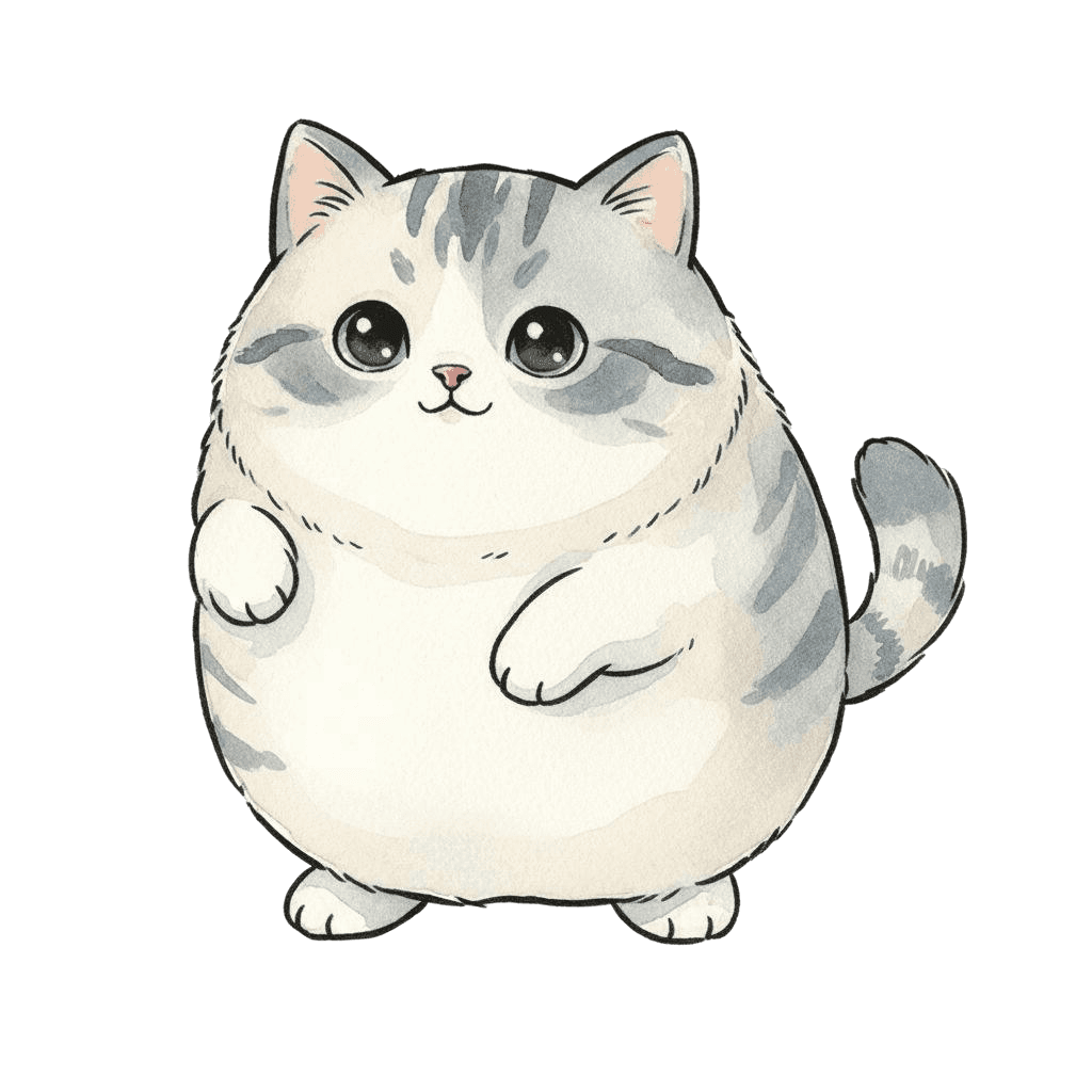 Free Aegean Emoji Watercolor Cat Clipart Template to Edit Online