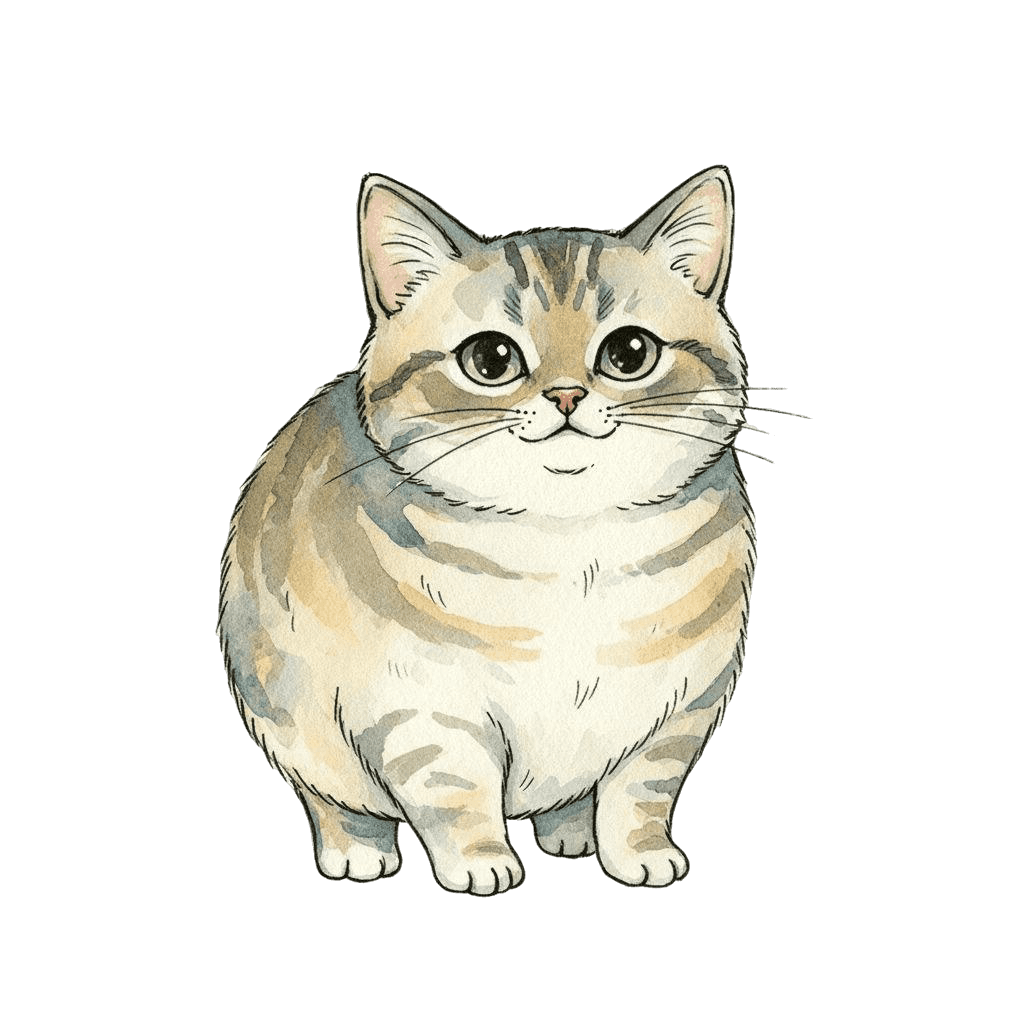 Free Aegean cartoon Watercolor Cat Clipart Template to Edit Online