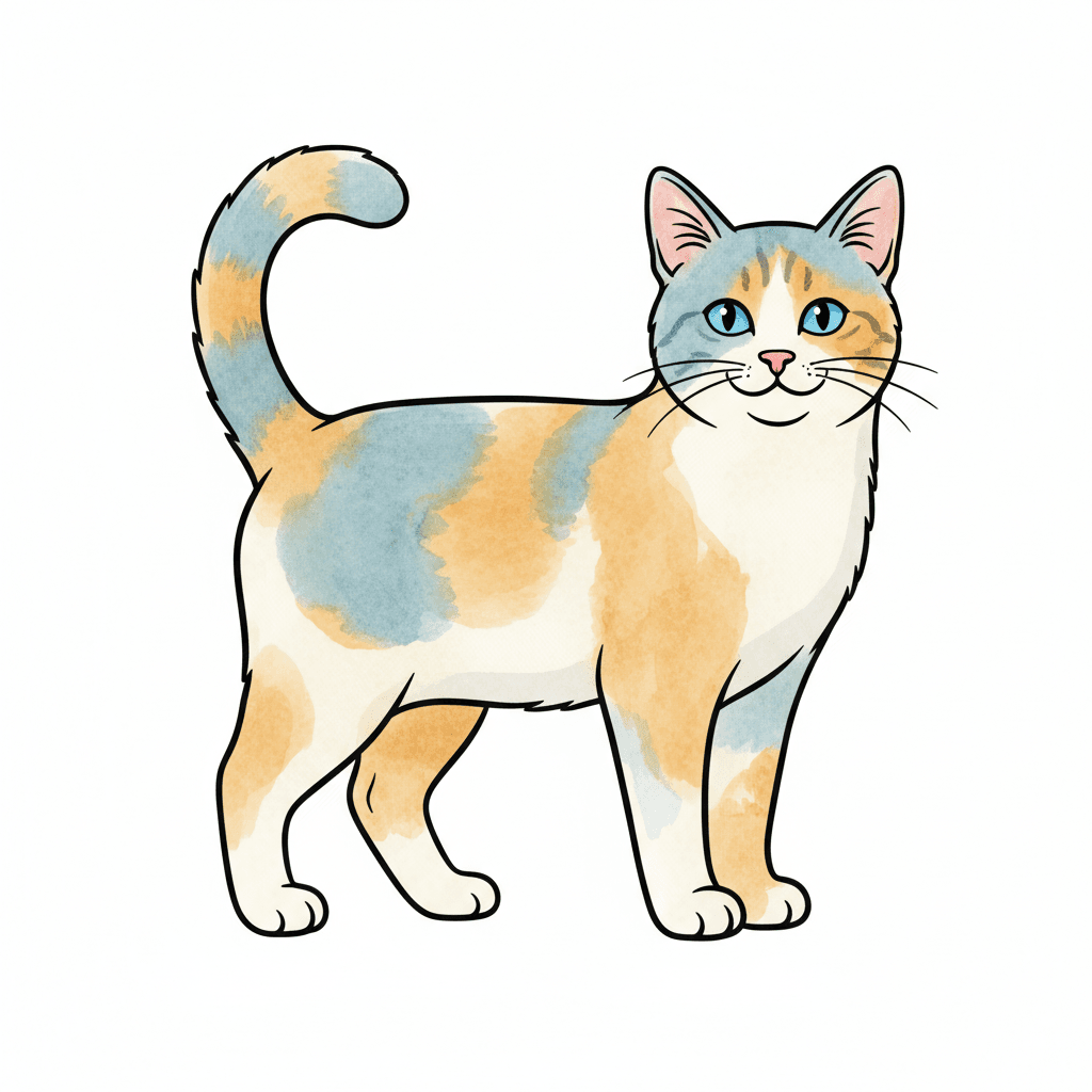 Free Aegean Symbol Watercolor Cat Clipart Template to Edit Online