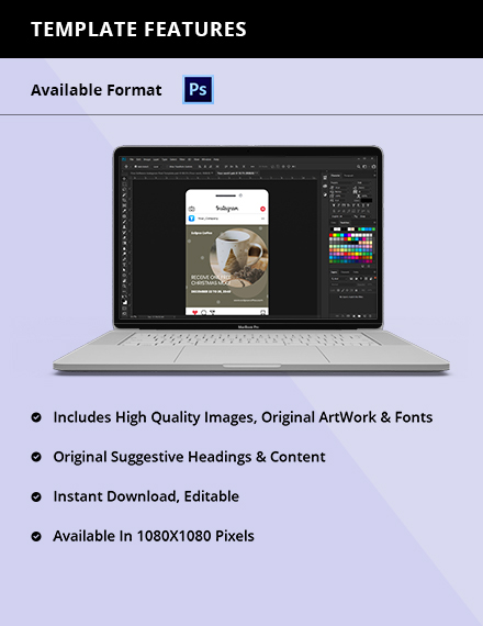 Free Christmas Offers Instagram Post Template to Edit Online