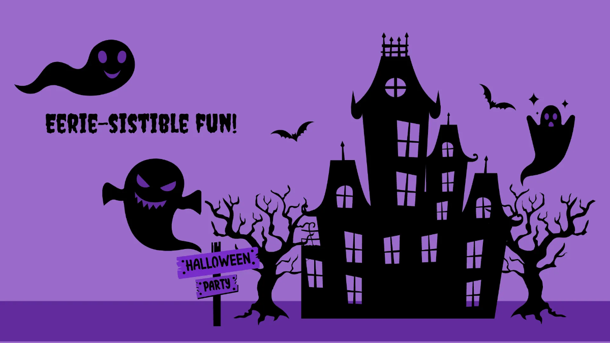 Free Purple and Black Halloween Background Template to Edit Online