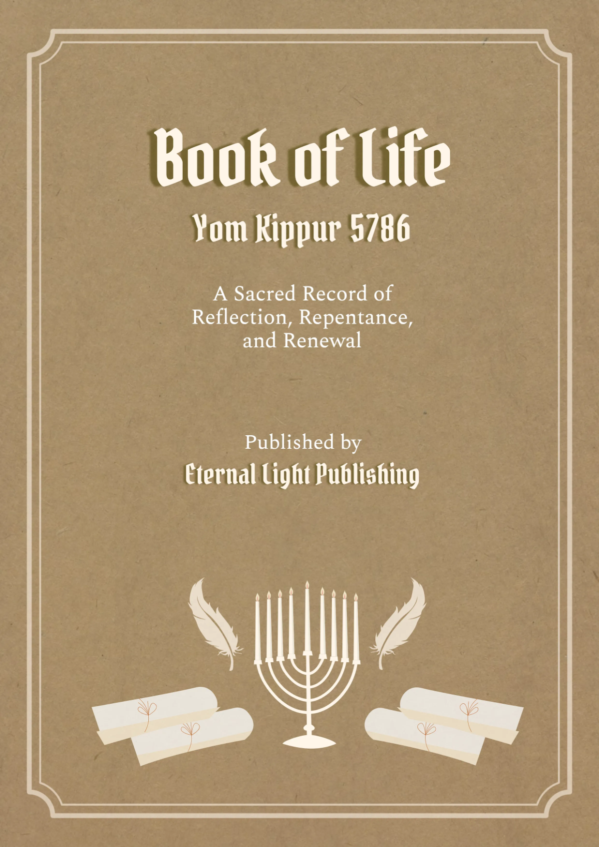 Free Jewish Book of Life Yom Kippur Template to Edit Online