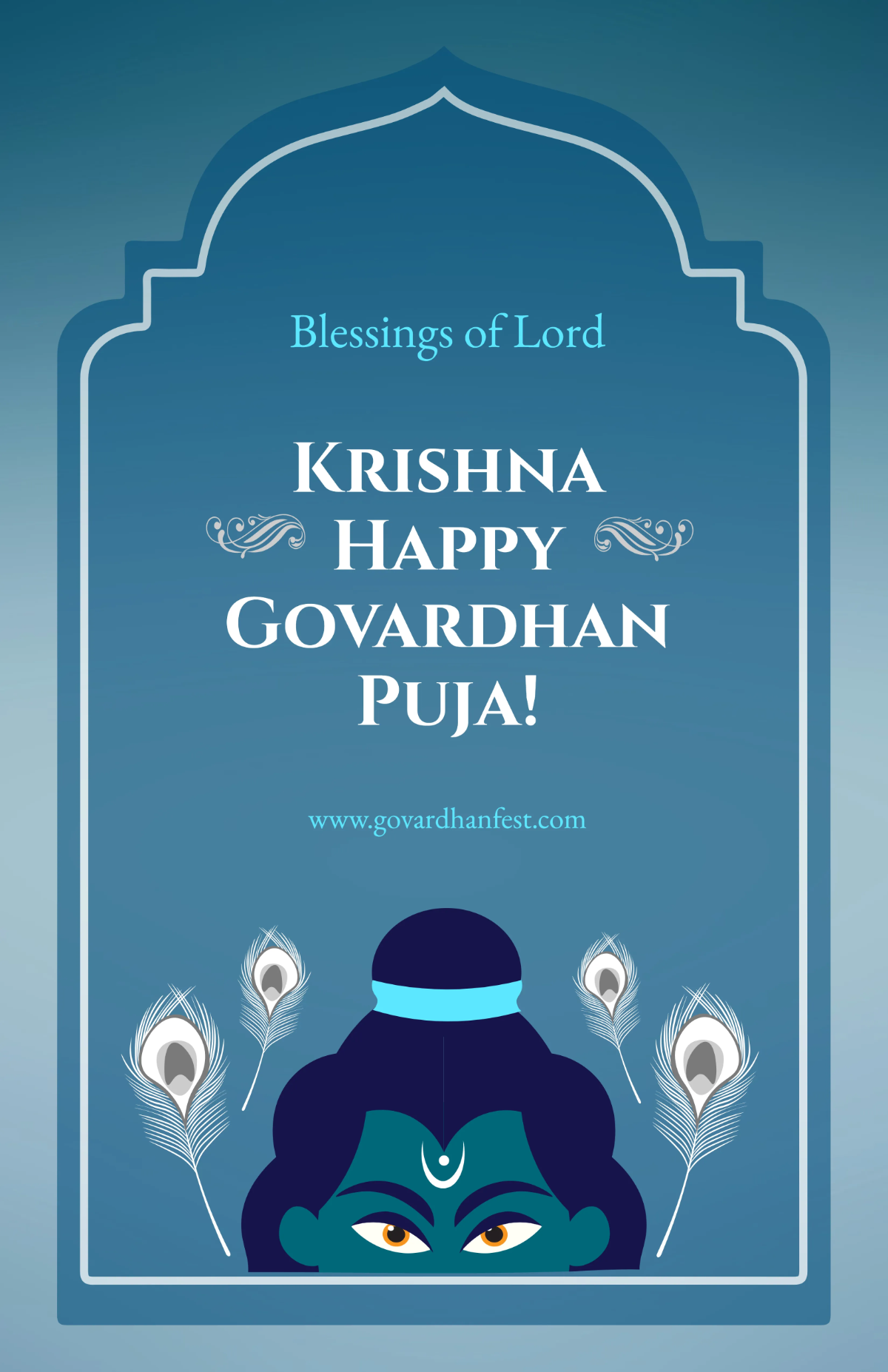 Free Divine Govardhan Puja Template to Edit Online
