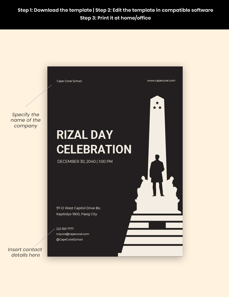 Rizal Day Flyer Template