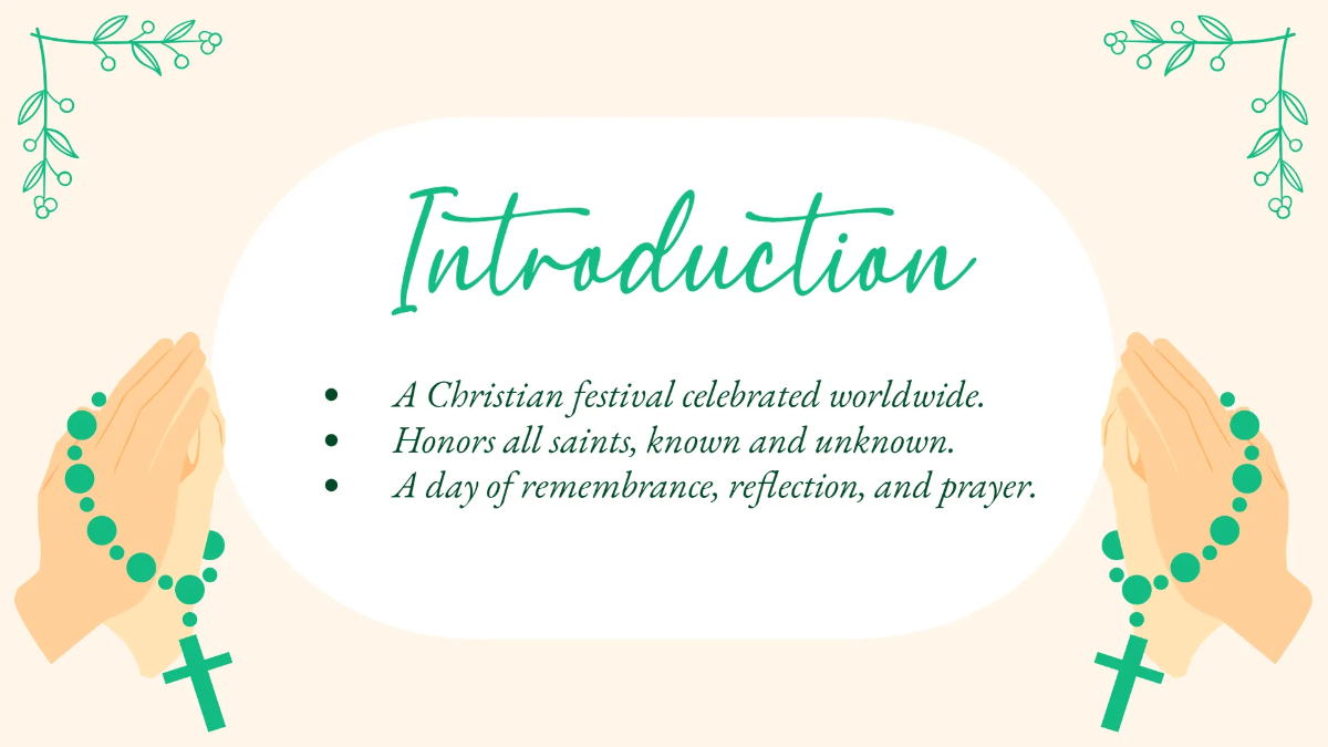 Free All Saints' Day Presentation Template to Edit Online