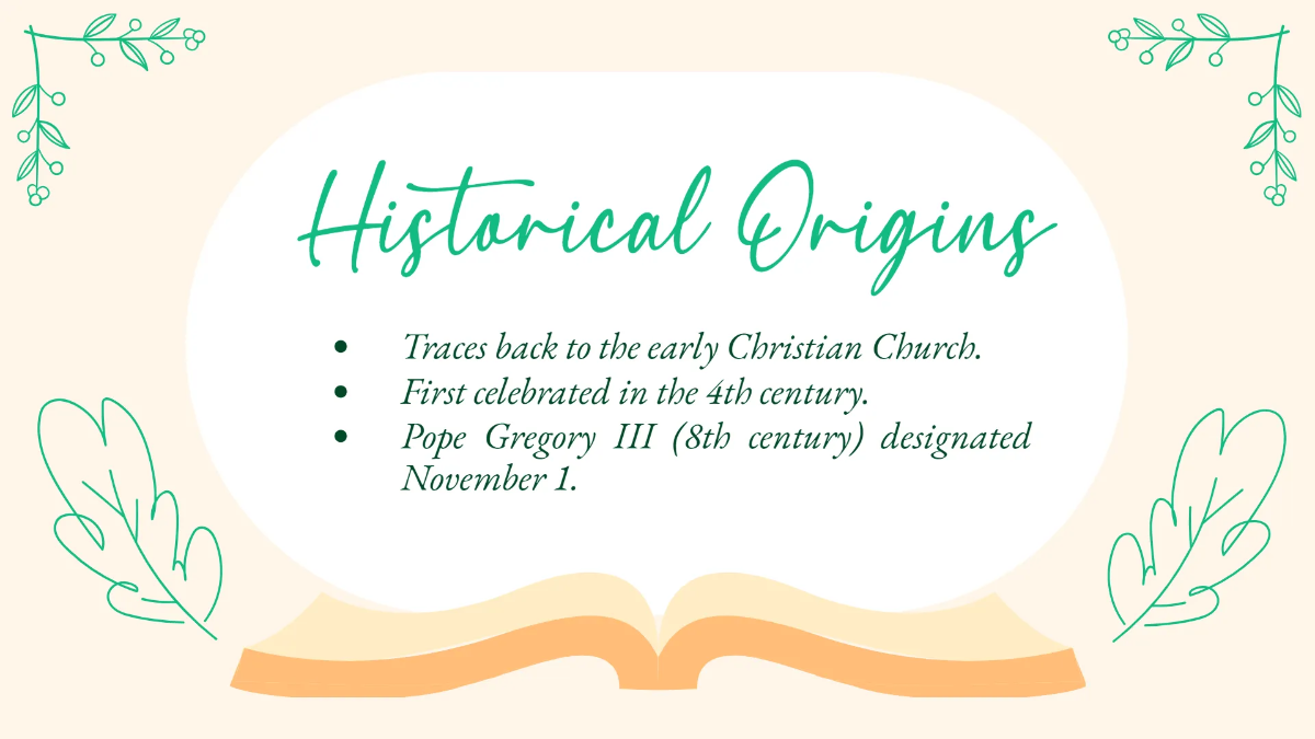 Free All Saints' Day Presentation Template to Edit Online