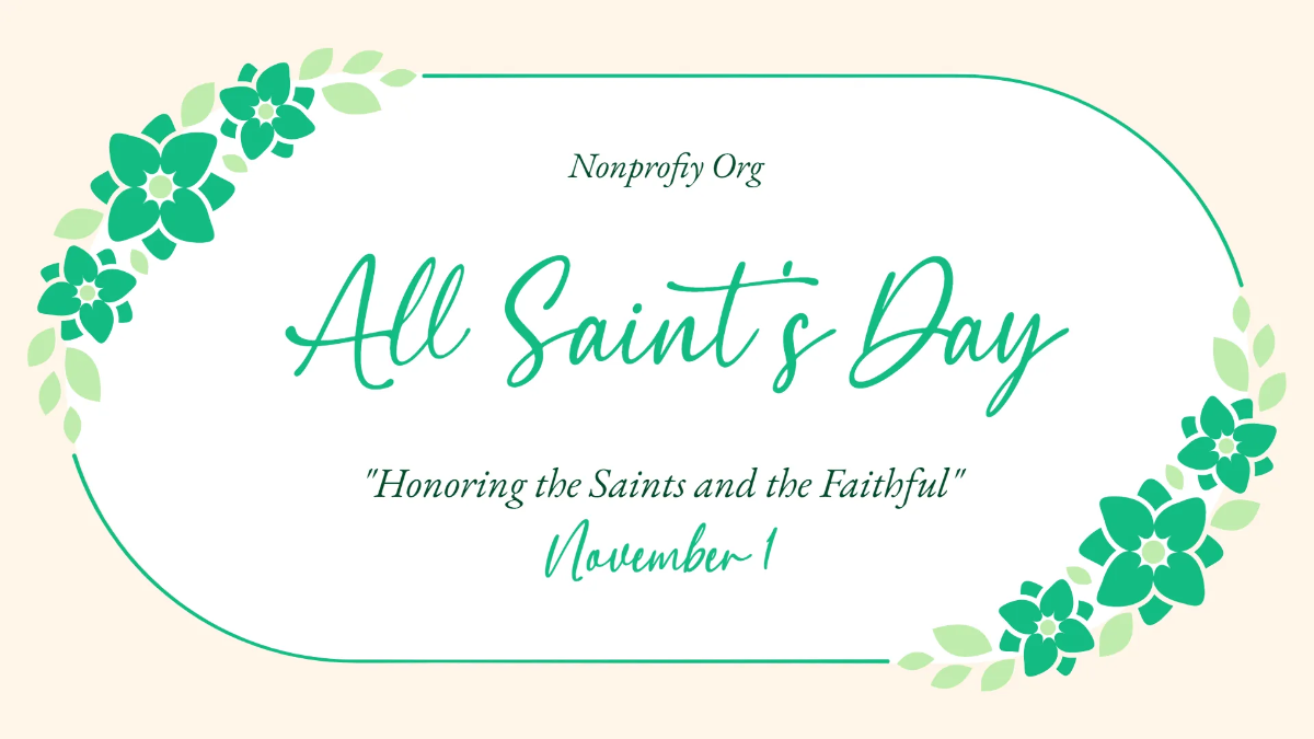 Free All Saints' Day Presentation Template to Edit Online