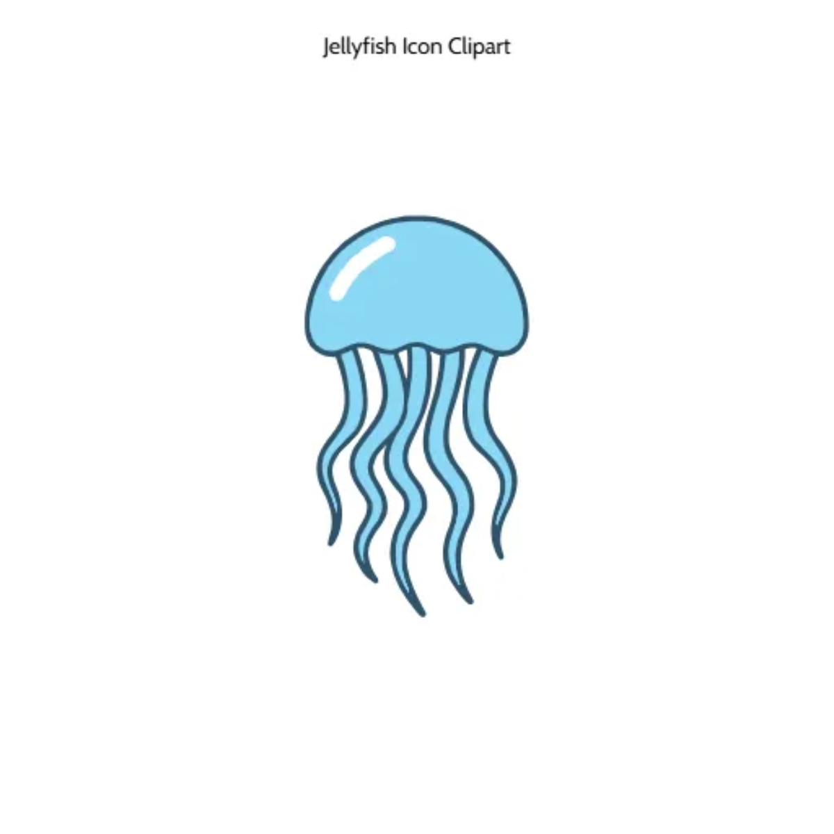 Free Jellyfish Icon Clipart Template to Edit Online