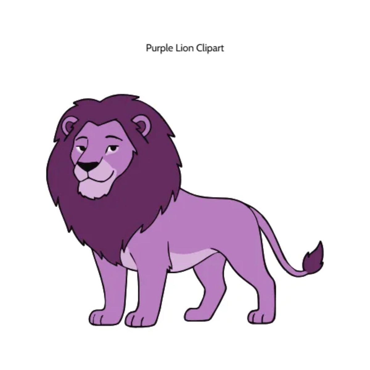 Free Purple Lion Vector Clipart (PNG, SVG) to Edit Online