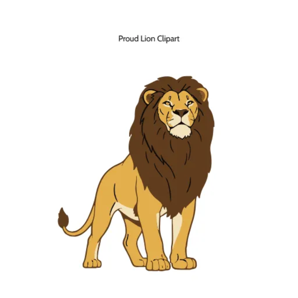 Free Proud Lion Vector Clipart (PNG, SVG) to Edit Online