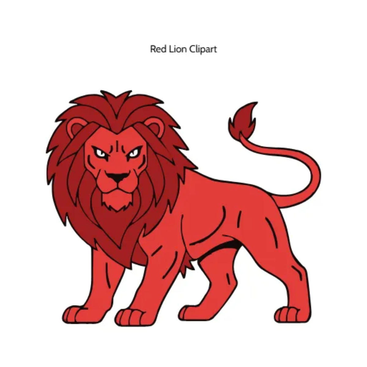 Free Red Lion Vector Clipart (PNG, SVG) to Edit Online