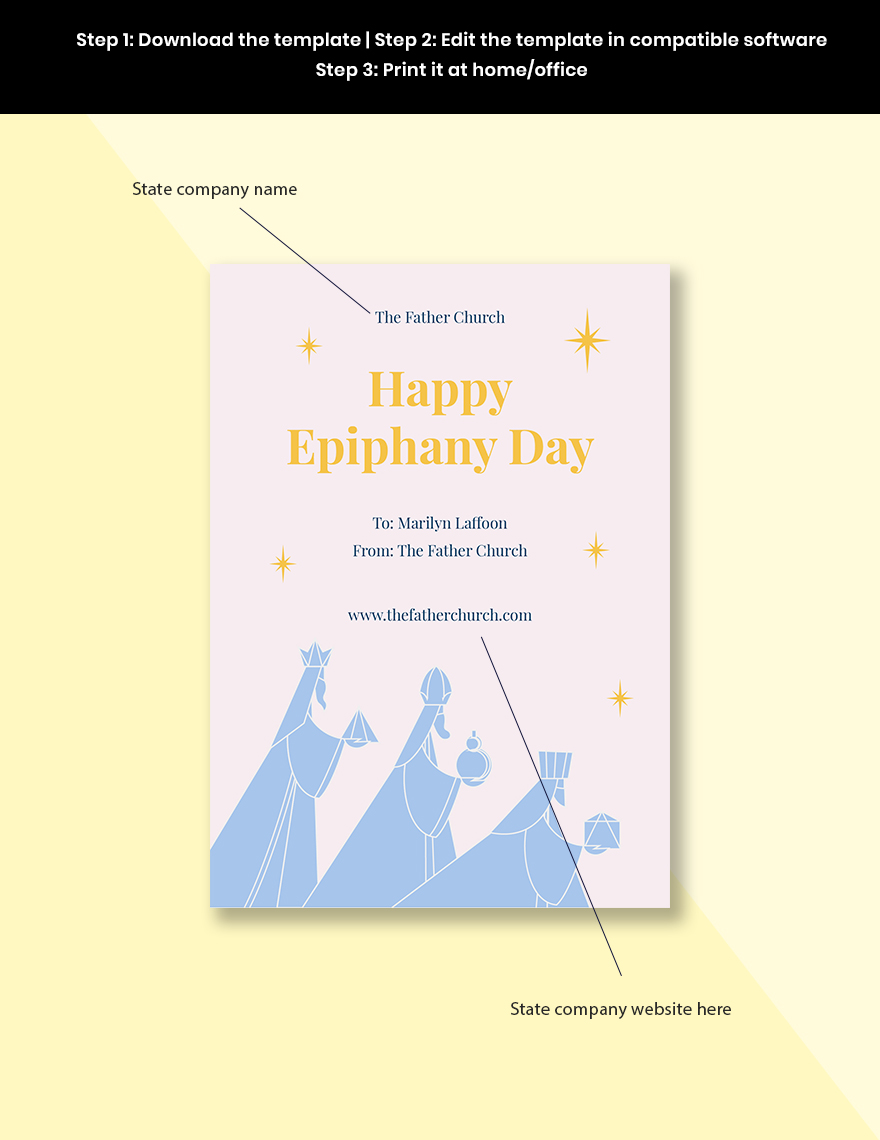 Epiphany Greeting Card Template