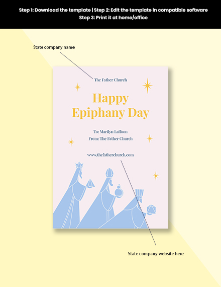 Free Epiphany Greeting Card Template to Edit Online
