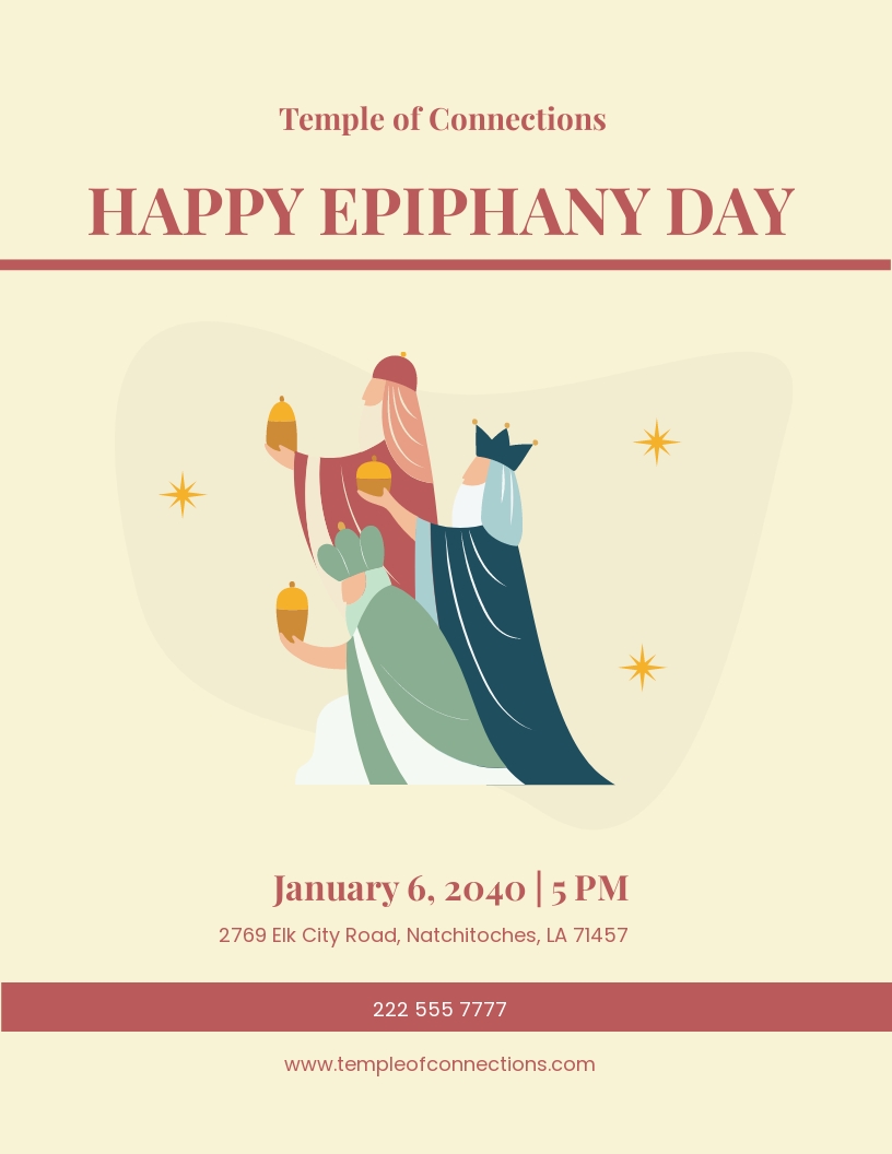 Free Happy Epiphany Day Flyer Template.jpe