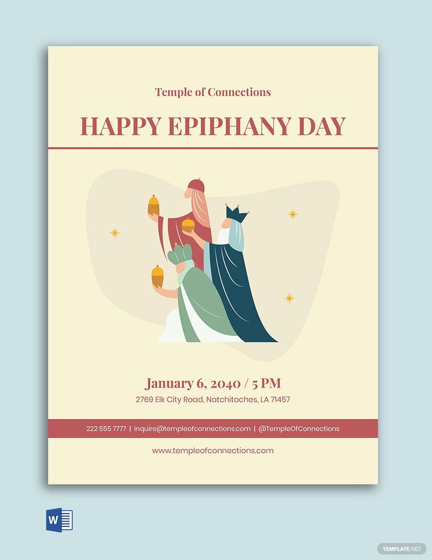 Happy Epiphany Day Flyer Template