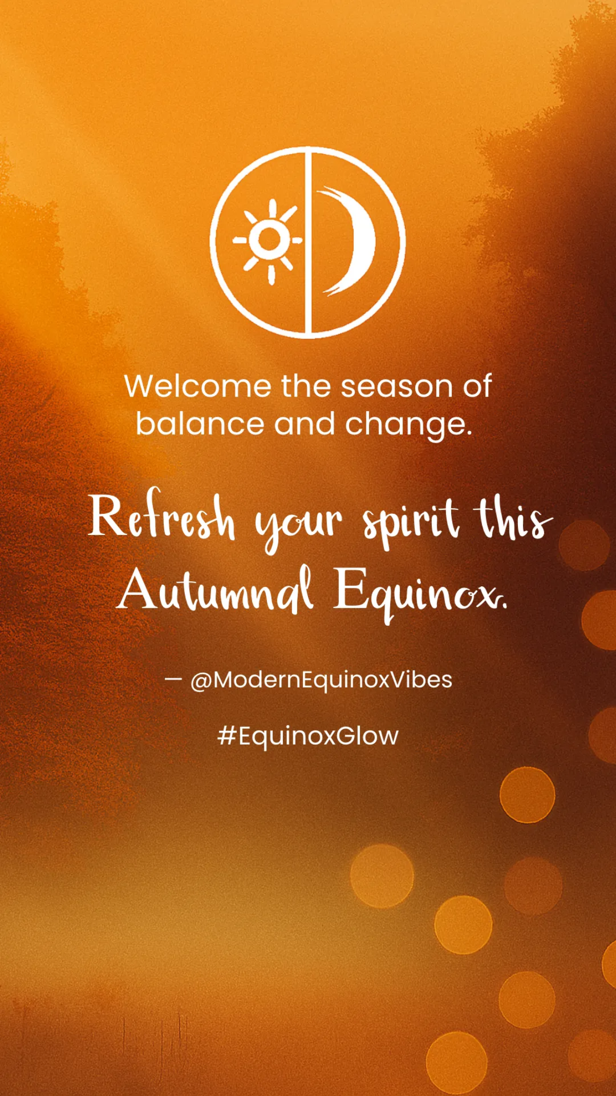 Free Modern Autumn Equinox Instagram Story Template to Edit Online