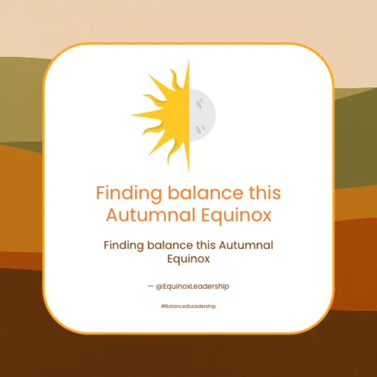 Free Professional Autumnal Equinox LinkendIn Post Template to Edit Online