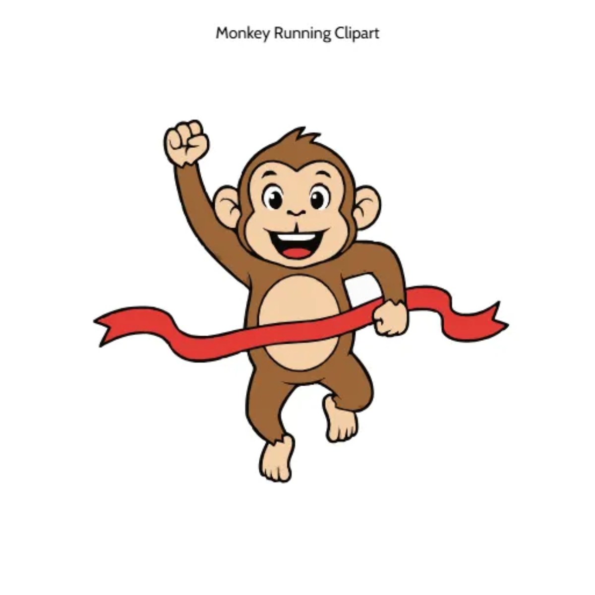 Free Monkey Running Cartoon Clipart (PNG, SVG) to Edit Online