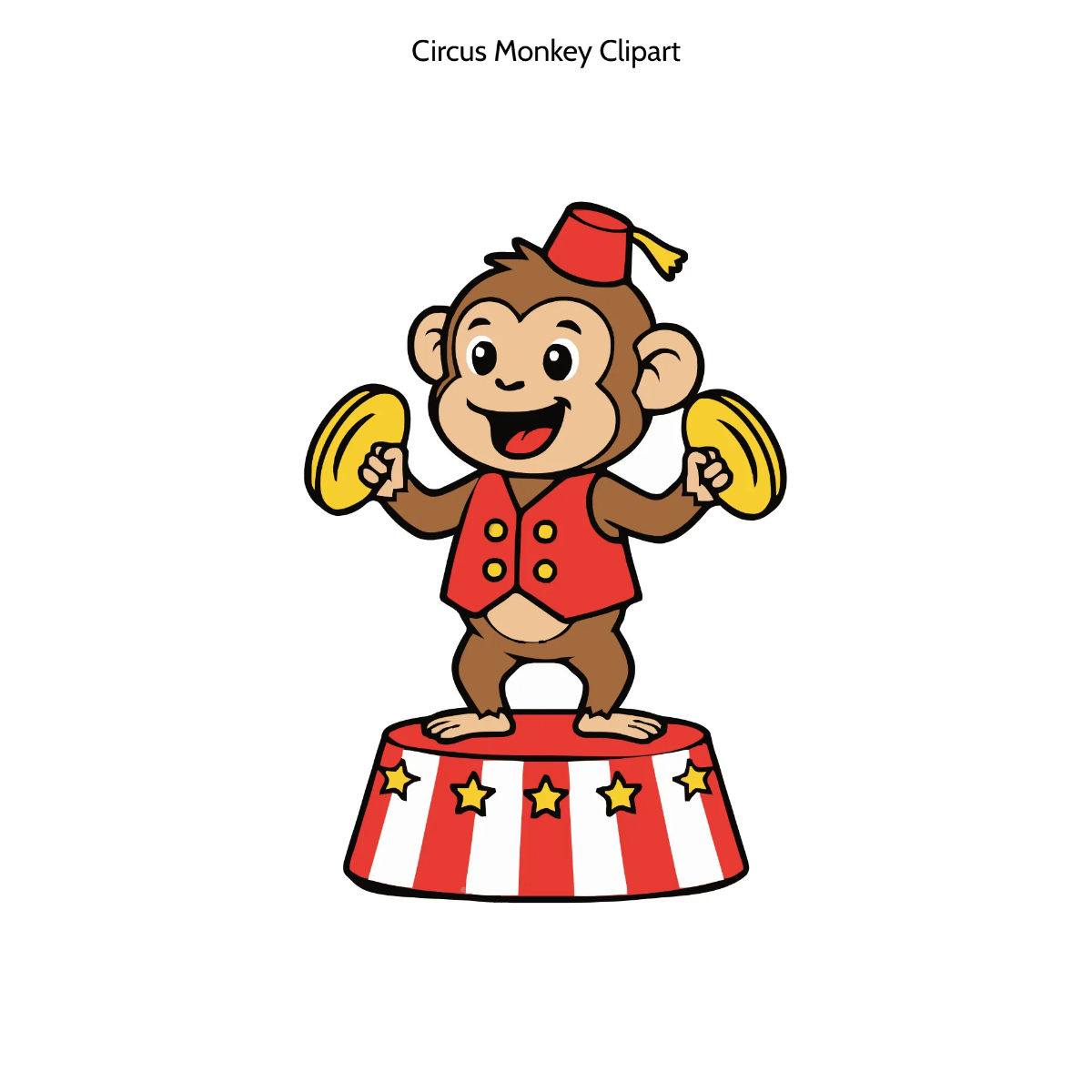 Free Circus Monkey Vector Clipart (PNG, SVG) to Edit Online