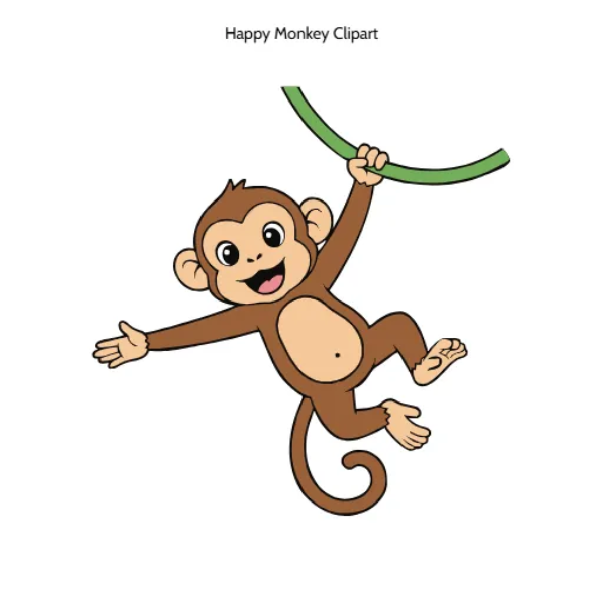 Free Happy Monkey Vector Clipart (PNG, SVG) to Edit Online