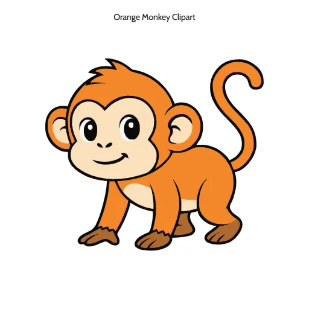 Free Orange Monkey Vector Clipart (PNG, SVG) to Edit Online