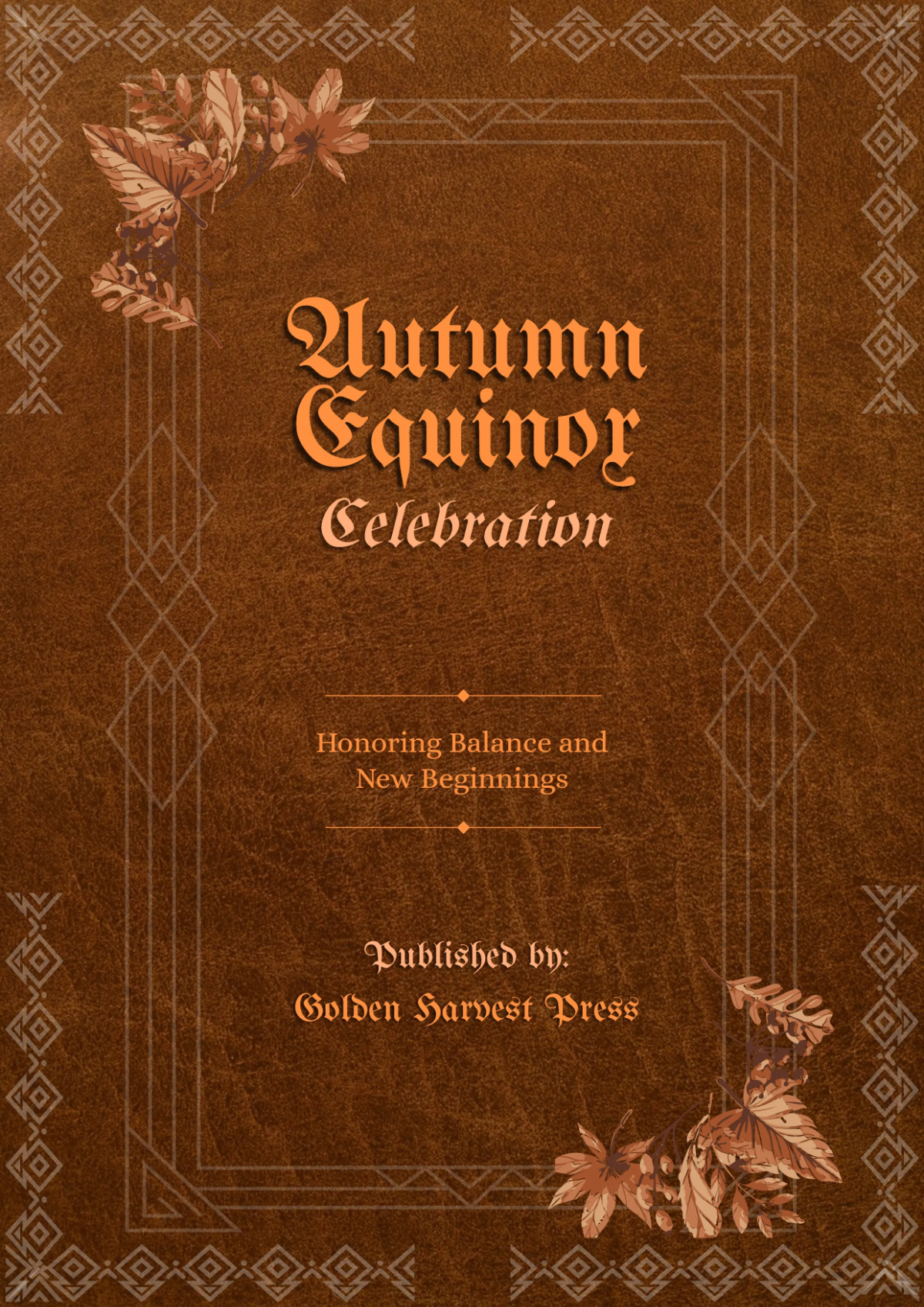 Free Autumn Equinox Celebration Cover Page Template to Edit Online