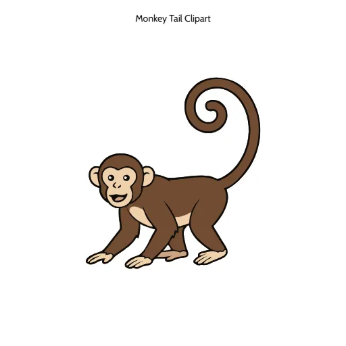 Free Monkey Tail Vector Clipart (PNG, SVG) to Edit Online