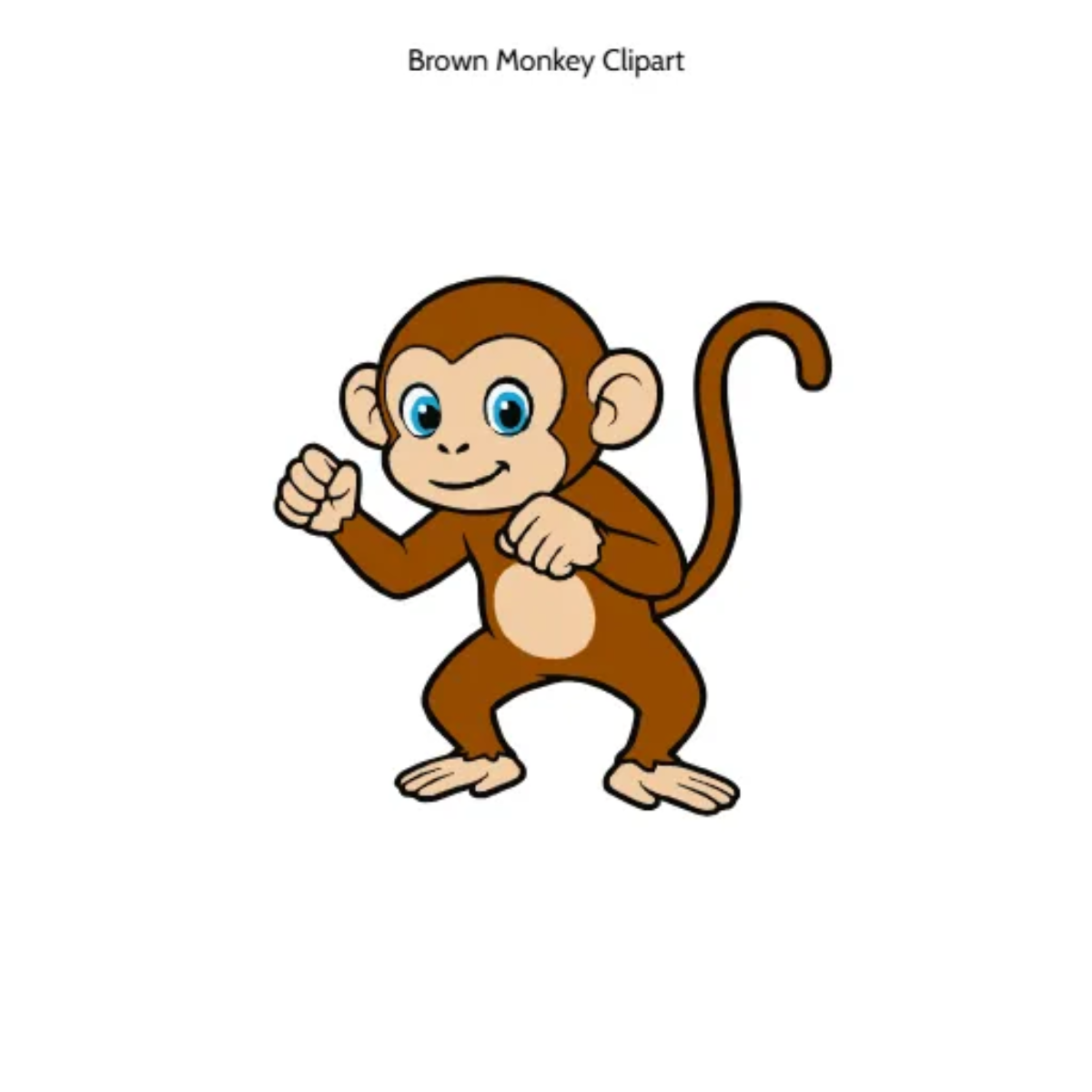 Free Brown Monkey Cartoon Clipart (PNG, SVG) to Edit Online