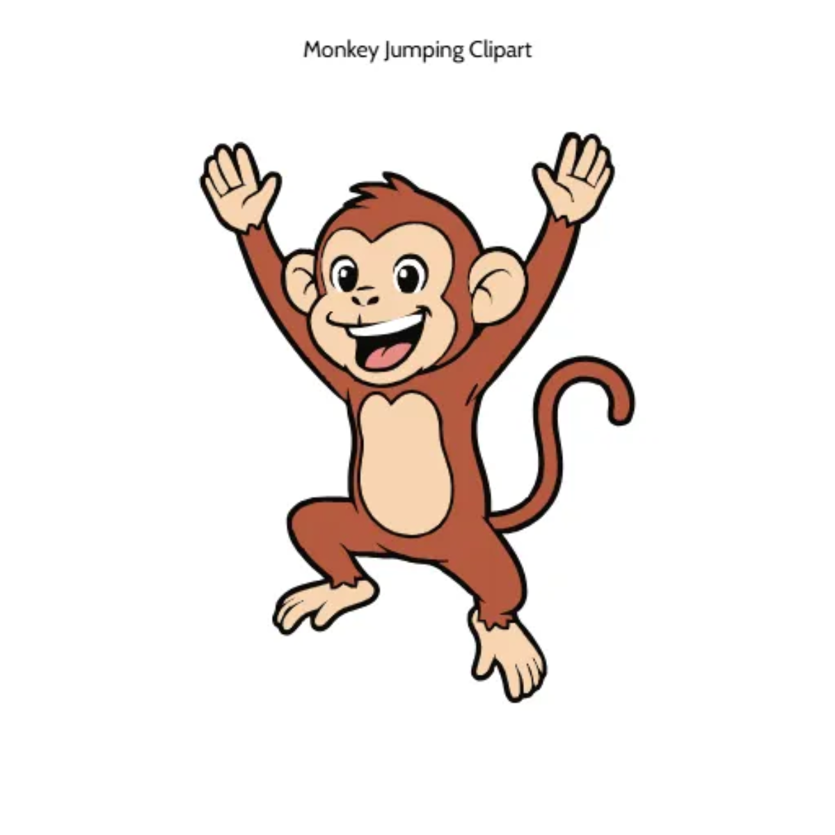 Free Monkey Jumping Vector Clipart (PNG, SVG) to Edit Online