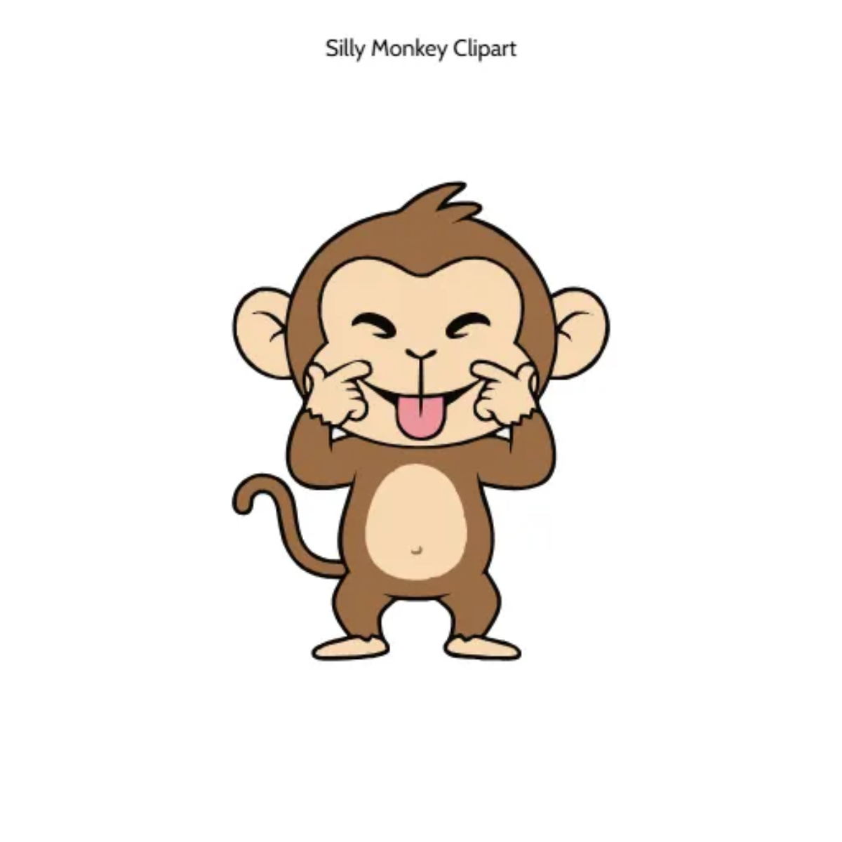 Free Silly Monkey Vector Clipart (PNG, SVG) to Edit Online