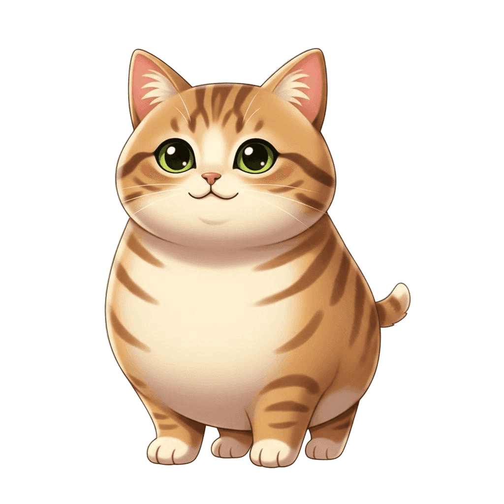 Free American Bobtail Emoji Digital Vector Cat Clipart Template to Edit Online