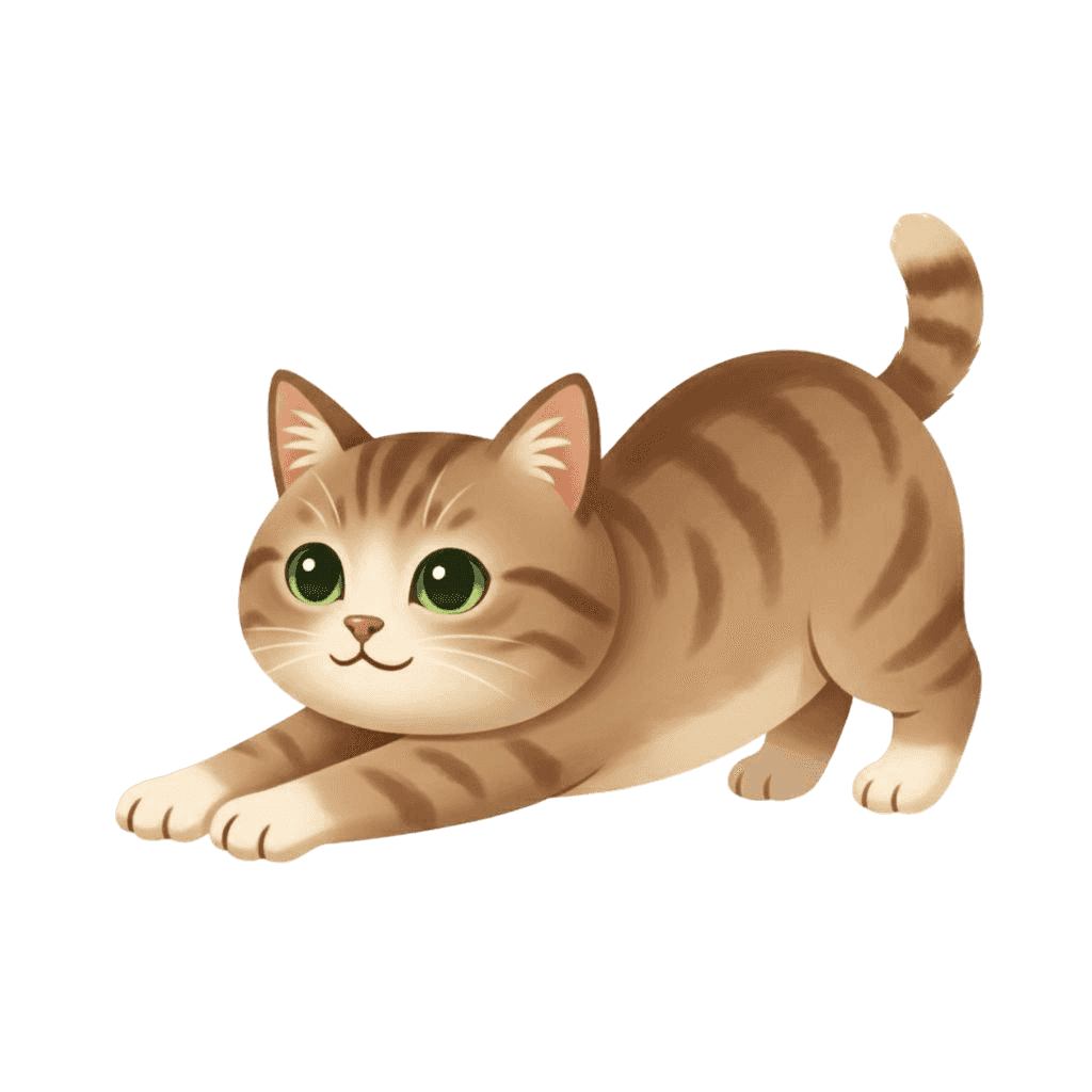Free American Bobtail Emoji Flat Vector Cat Clipart Template to Edit Online