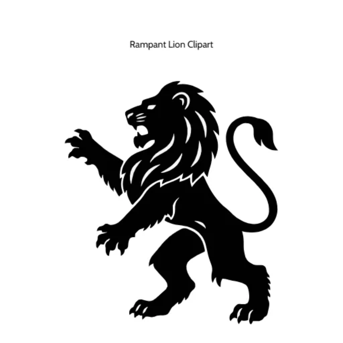 Free Rampant Lion Vector Clipart (PNG, SVG) to Edit Online