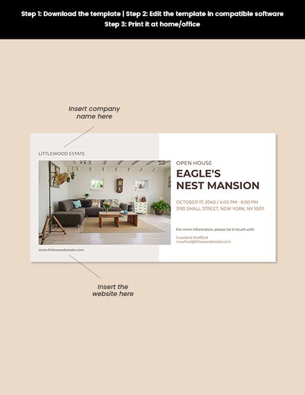 Free Open House Real Estate Facebook Post Template to Edit Online