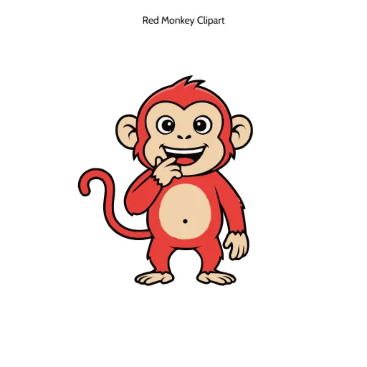 Free Red Monkey Vector Clipart (PNG, SVG) to Edit Online
