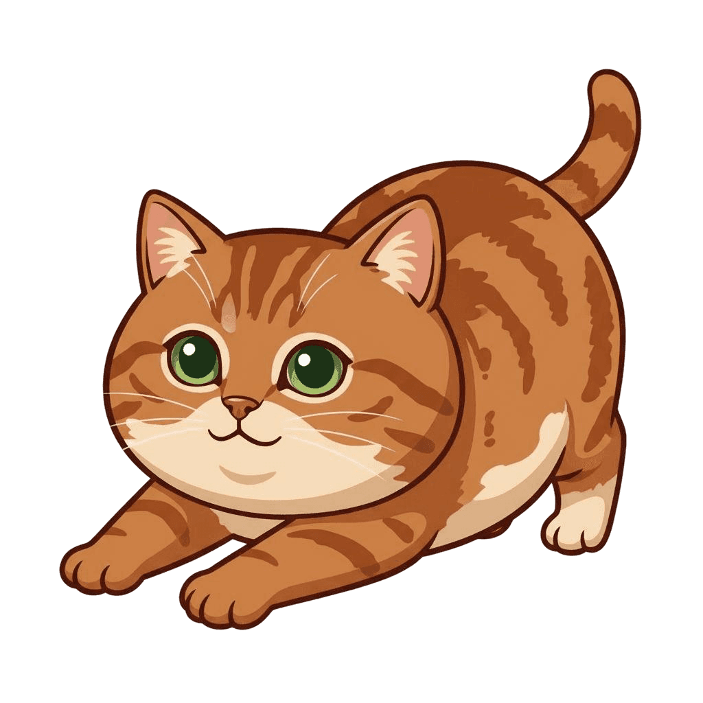 Free American Bobtail symbol Flat Vector Cat Clipart Template to Edit Online