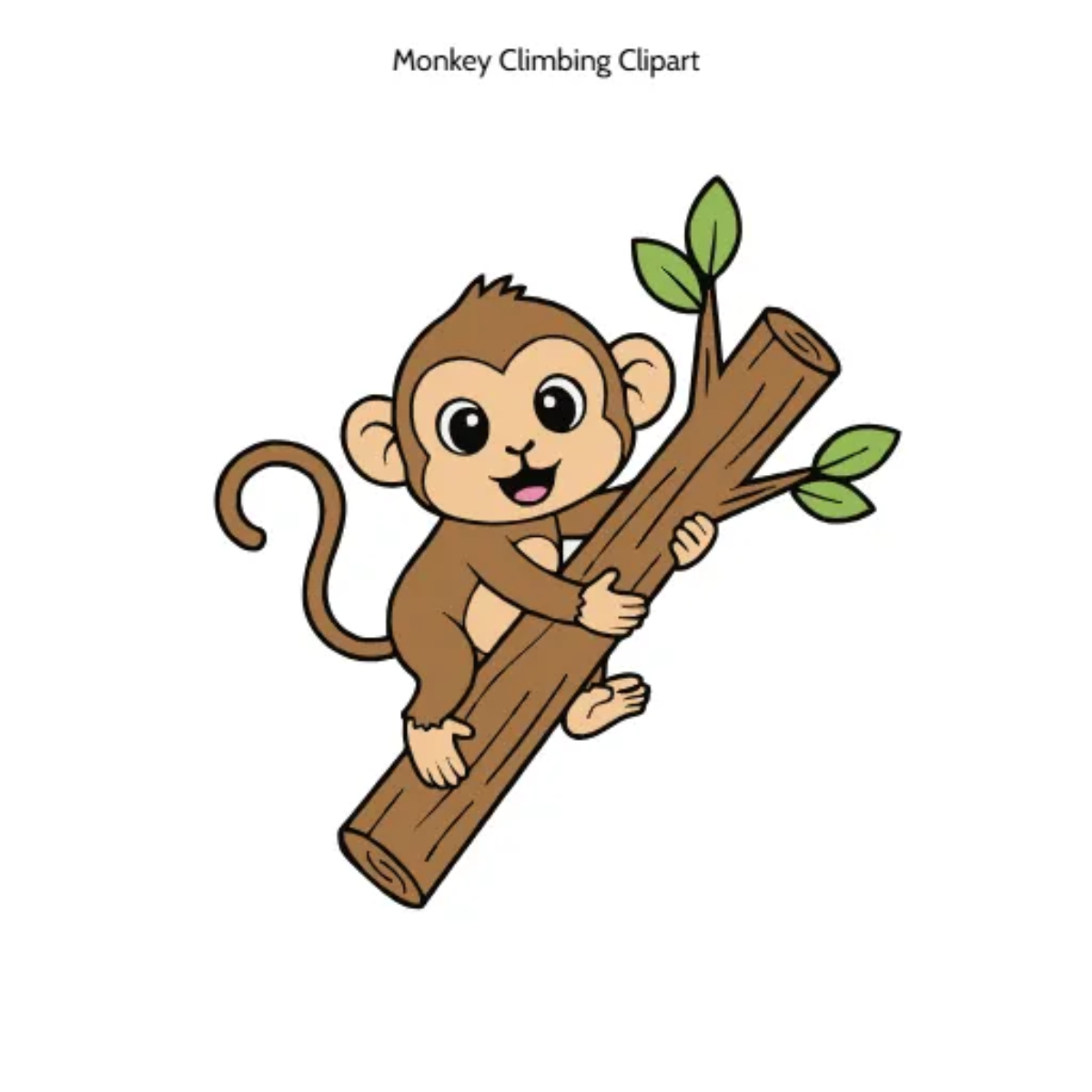 Free Monkey Climbing Vector Clipart (PNG, SVG) to Edit Online