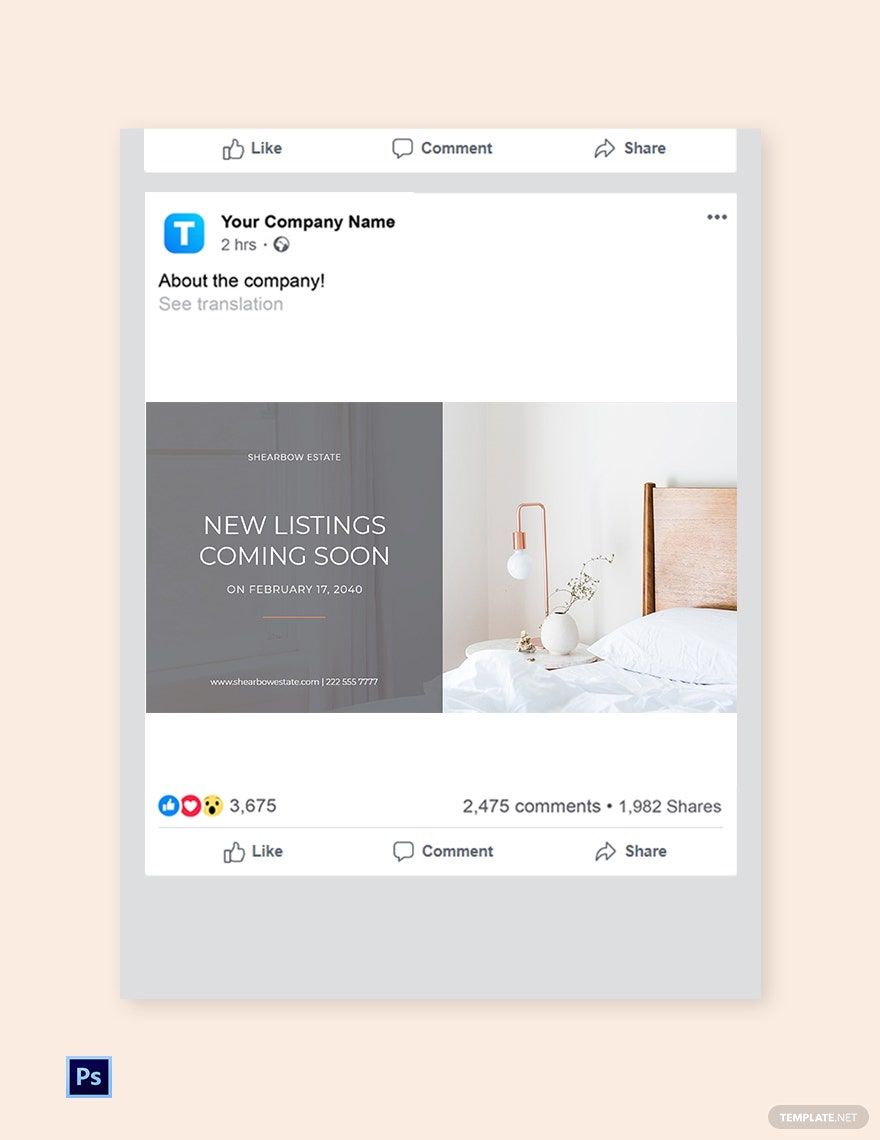Coming Soon Real Estate Facebook Post Template