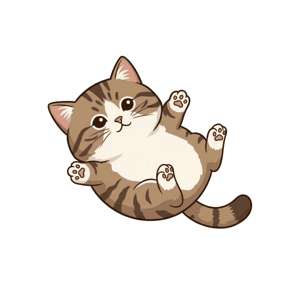 Free American Bobtail Clipart Digital Vector Cat Clipart Template to Edit Online