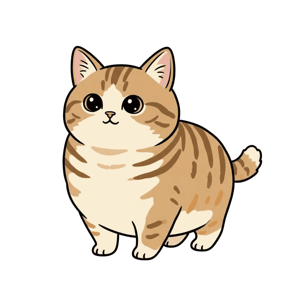 Free American Bobtail Clipart Ink Drawing Cat Clipart Template to Edit Online