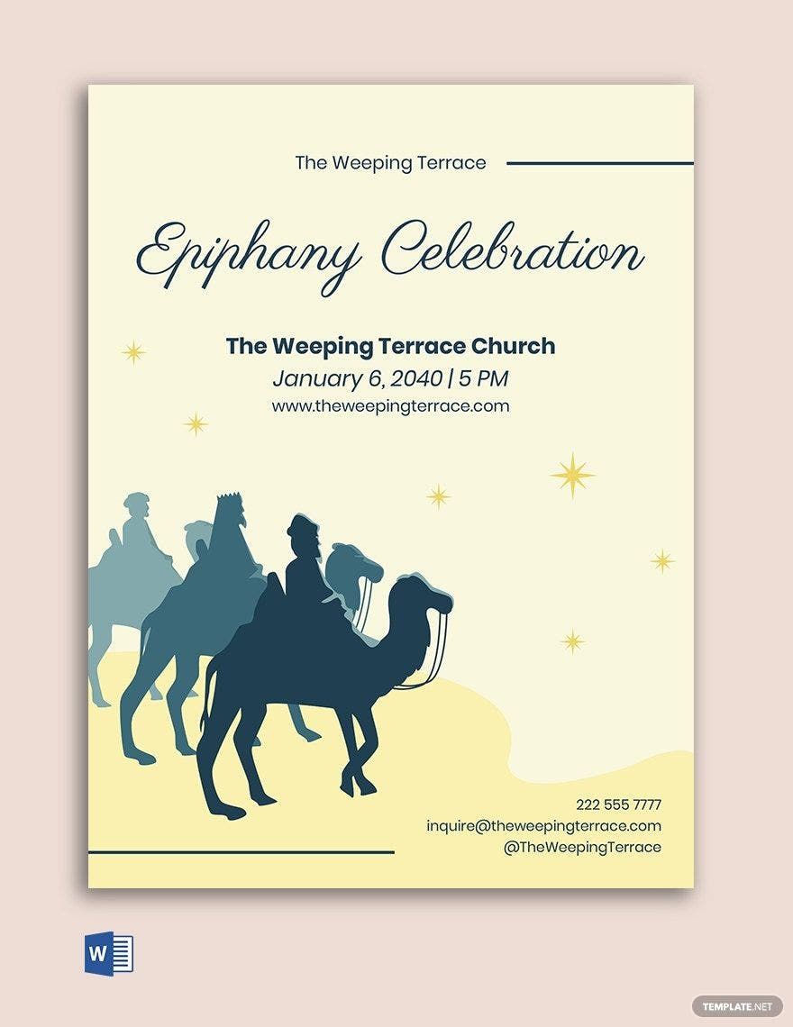 Epiphany Celebrations Flyer Template