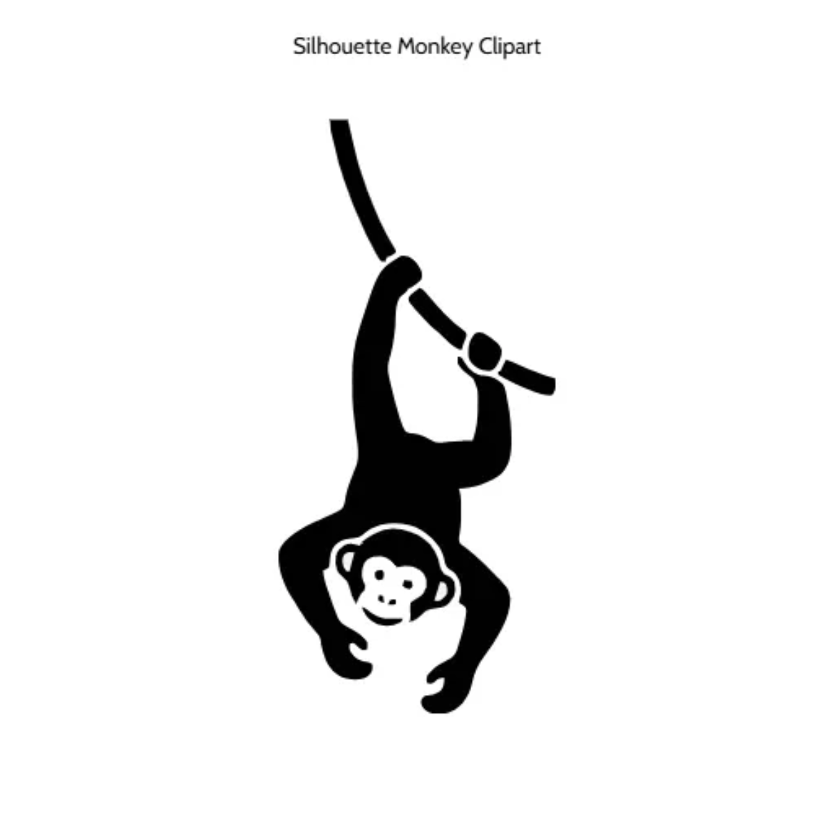 Free Silhouette Monkey Clipart (PNG, SVG) to Edit Online