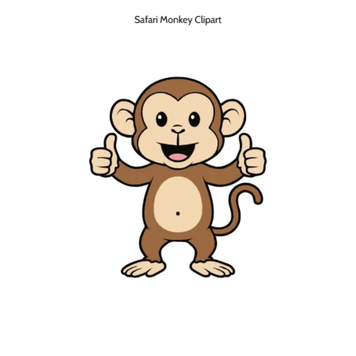 Free Safari Monkey Vector Clipart (PNG, SVG) to Edit Online