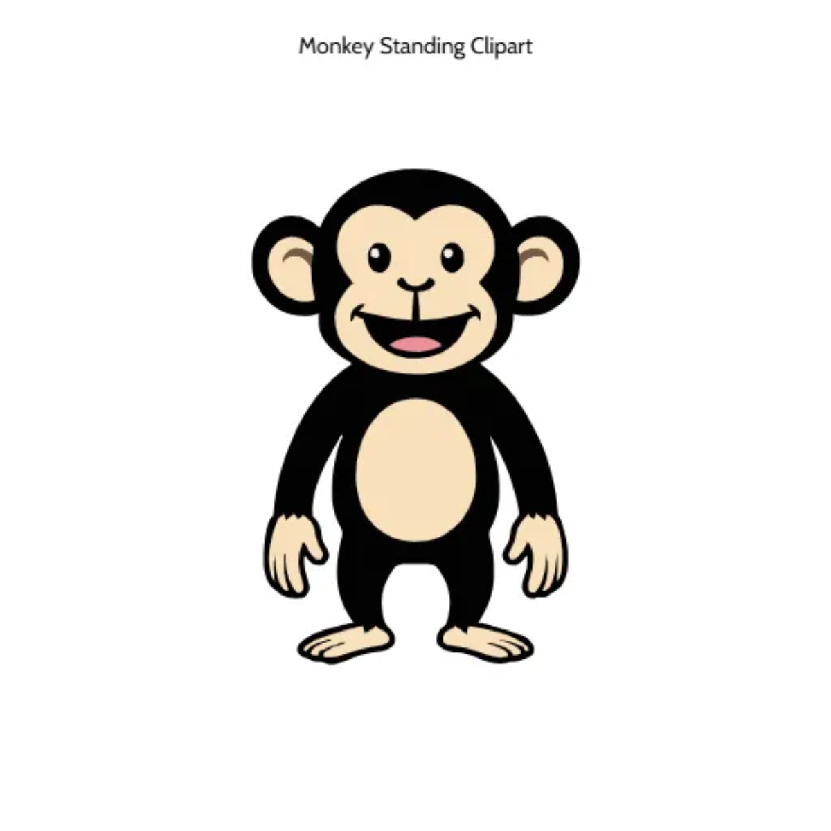 Free Monkey Standing Vector Clipart (PNG, SVG) to Edit Online