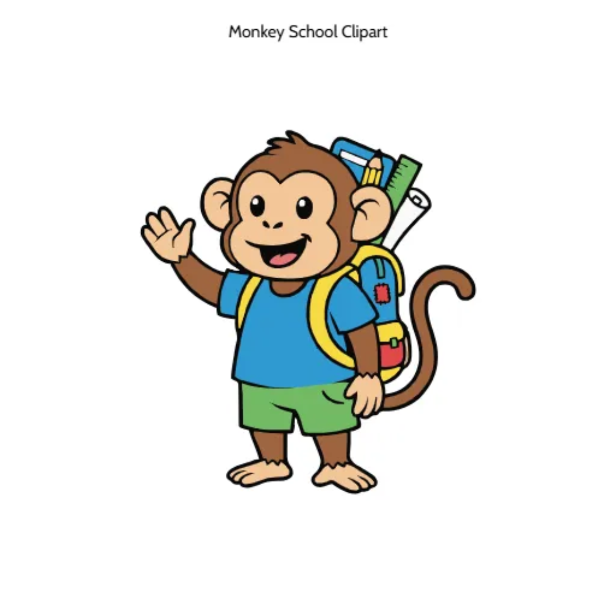 Free Monkey School Vector Clipart (PNG, SVG) to Edit Online