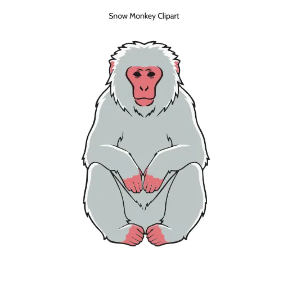 Free Snow Monkey Vector Clipart (PNG, SVG) to Edit Online